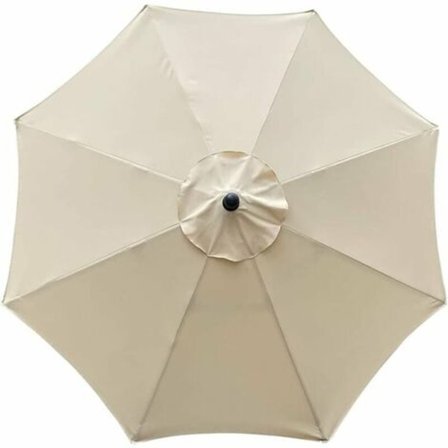 Reservedeksel for parasoll, 8 ribber, 3 m, vanntett, UV-beskyttende, reservetekstil, beige
