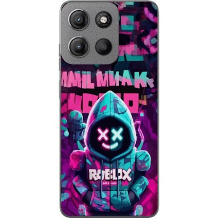 Kompatibelt Mobilskal till Motorola Motorola Moto G15 Power Neon Hoodie Gamer snygg motiv med spelinspiration och neonfärger