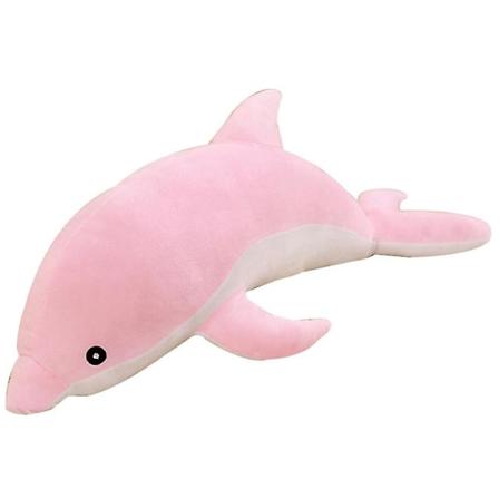 Delfin Plysch Gosedjur Flicka Present Kudde Docka Mjuk Gosig Kudde Simulering Djur Docka Present(30cm,Rosa)