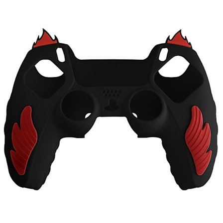 Kompatibel med Playstation 5 / PS5 Silikon Skin Deksel Etui Anti-Skli Beskyttelse Flamme Design - Svart