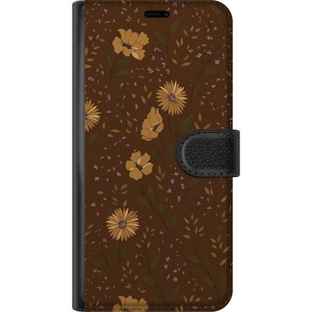 Nothing Phone (3a) Tegnebogsetui Brun blomster retro blomstermønster blomstret design 70'ernes vintage-stil mønster bohemian tapet inspiration