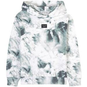 Kids - Calvin Klein Jeans Branded Hoodie With Tie-dye Effect White 8 Years - Jumpers and knitwear - 8 years - White