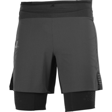 Salomon Men's Exo Motion Twinskin Shorts Men workout shorts Grey S