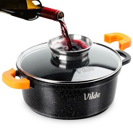 Graniittikattila lasikannella, 20 cm, tilavuus 2,1 l