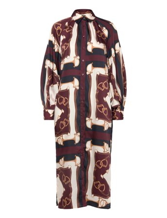 Lauren Ralph Lauren Equestrian-Print Twill Midi Shirtdress - Multi/patterned - 32