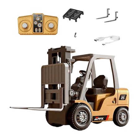 Solid fjernstyrt gaffeltruck i metall for barns aktivitetsbruk