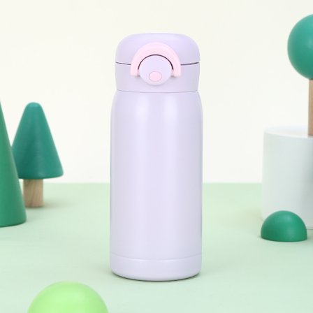 Kapasitet: 220 ml; Lilla-Mini Termos i rustfritt stål 220 ml/350 ml Lommekopp Isolert Termisk Kaffekrus Varmtvannsflaske for Barnegaver