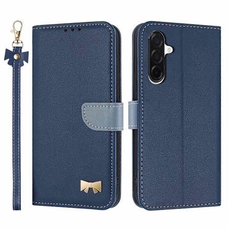 Nyt Kompatibelt Læder mobiltelefoncover med metalroset og håndrem (Ikke original)