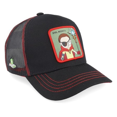 Capslab - Schwarz Trucker Cap - Rick & Morty Evil Morty Black Trucker @ Hatstore