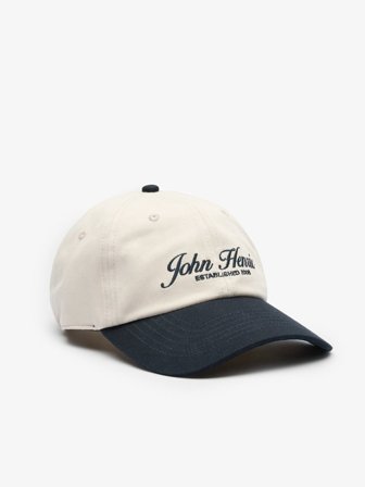John Henric Men's Beige & Blaue Baseball-Cap Size Onesize