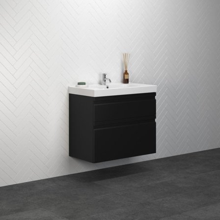 Dansani Luna Menuet Kommodpaket 81 cm Svart matt, Badrum