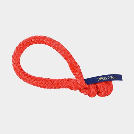 Soft shackle Liros, red, Dyneema SK78, Ø12 mm (made from Ø6 mm line), 120 mm, 2000 kg