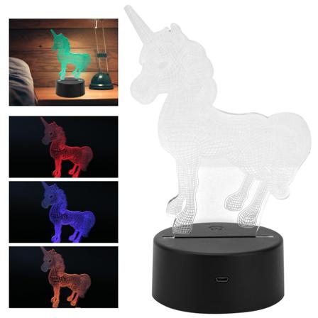 3D-yölamppu, kosketuskytkin, USB-akku, luova visuaalinen valaistus, koristelahja