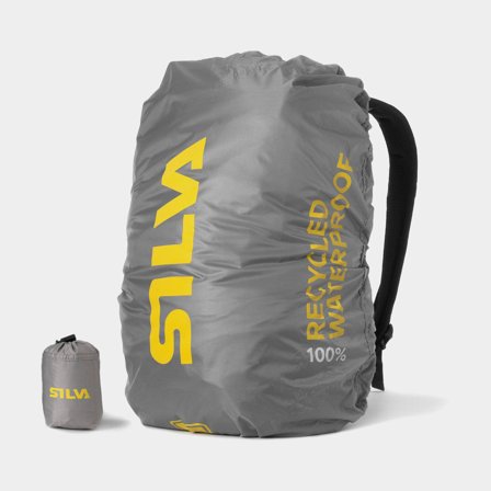 Pláštěnka na lodní tašku Silva Rain Cover R-PET, 15 - 25 litrů, šedá/žlutá