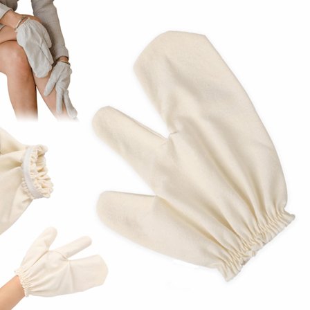 Garshana Handsker Naturlig Rå Silke - Tør Børstning Eksfolierende & Massage til Kroppen, Stimulerer Blodgennemstrømningen, Fjernelse af Døde Hudceller