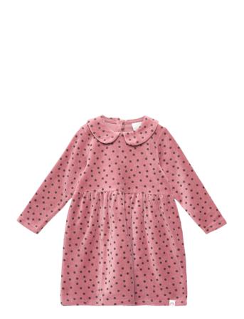 Dress Velour Dots Dresses & Skirts Dresses Casual Dresses Long-sleeved Casual Dresses Rosa Lindex