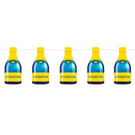 Studenten girlang champagneflaskor 6 m