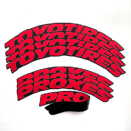 Bildekk Bokstav Klistremerker TOYO TIRES Gummi 3D Vanntett Merke Bokstav Klistremerker Dekorative for Racingdekk av Samme Type