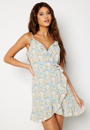 ONLY Nova Lux Strap Wrap Dress Coronet Blue Klær