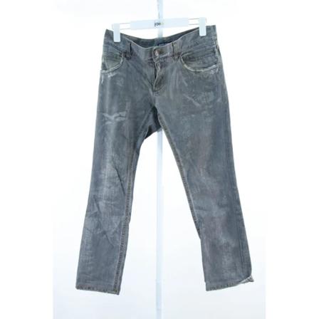 Dolce & Gabbana Pre-owned, Pre-owned Cotton jeans Grijs, Dames, Maat:L,elastaan