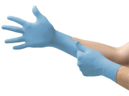 MICROFLEX Nitrilhandske 92-134 blå S 100/fp - Lyreco - Skyddsutrustning - Engångshandskar - Nitrilhandskar