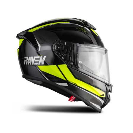 Täysikasvoinen kypärä Raven GT-Sports Musta/Keltainen M