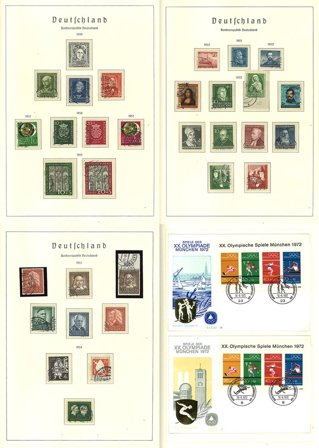 Vesttyskland - Samling i 7 frimärksalbum