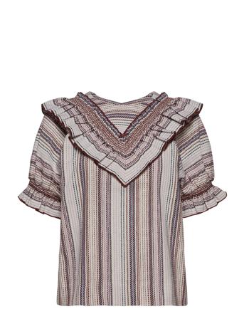 Erica Ruffle Blouse Cream MAUD