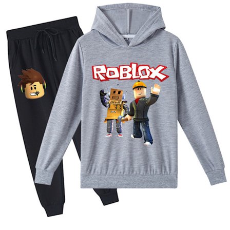 Roblox Hoodie Klær Barn Termisk Hoodie Klær Roblox Trykt Hoodie Sett