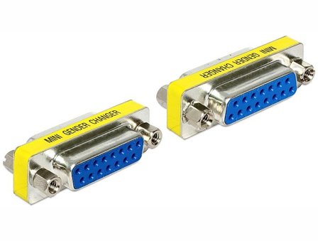 Delock Adapter D-Sub15 -> D-Sub15 St/St