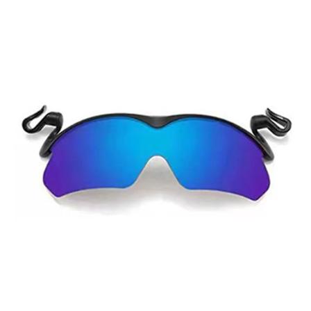 Polariserte klips-på solbriller for hattbrem Vindtett UV-beskyttelse Solbriller for all sesong daglig bruk(Blå)