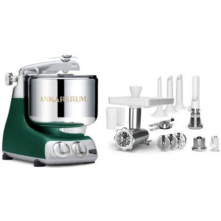 Ankarsrum Assistent AKM 6230 røremaskine + komplet kødhakker, forest green | KitchenOne