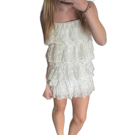 Vit volangklänning från Zara