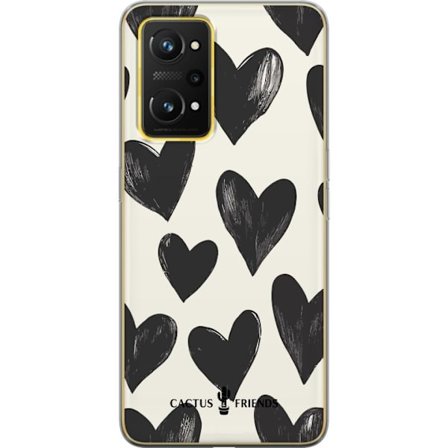 Kompatibelt Mobildeksel til Realme Realme GT Neo 3T Cactus and Friends - Bold Black Love Pattern
