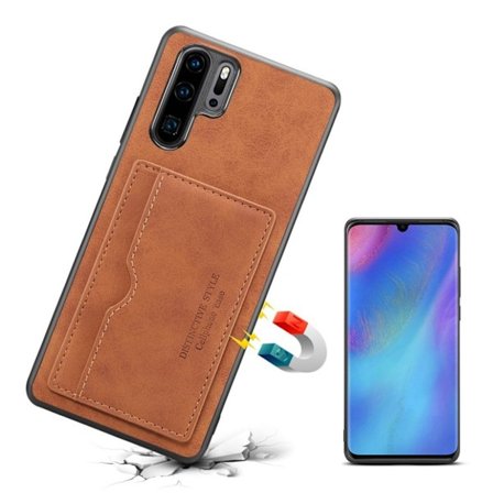 Huawei P30 Pro konstläderklätt skal - Brun