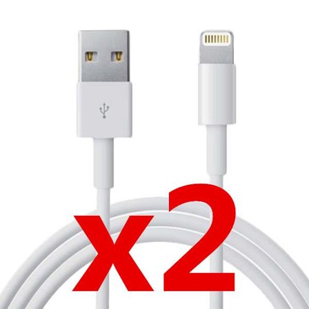 2 pack 1 Meter - Lightning charger for iPhone X/8/7/6S/6/5S/SE