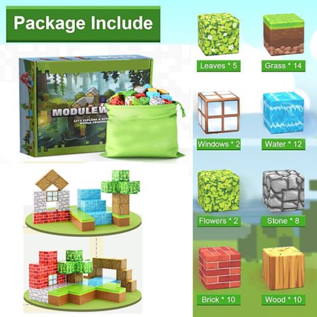 Magnetiske Byggeklodser - Byg Min Magnetverden Magisk Portal Sæt Sansestimulerende Udendørs Legetøj til Drenge og Piger 3+ år, Kreativ Leg for Børn