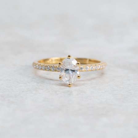 Förlovningsring Blåklocka, 18K Rödguld 0.30 Carat - Förlovning- och vigselringar