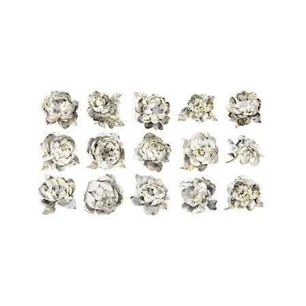 30 stk. Junk Journal klistremerke klistremerke PET-papir DIY Scrapbook-dekorasjon Blomstermønster Type 3