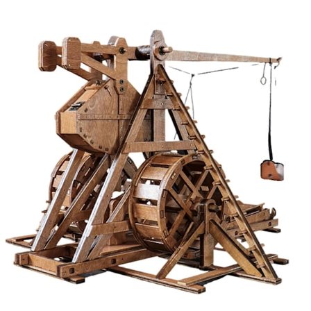 Stor middelalderlig blide træmodel byggesæt trækonstruktionssæt 380*300*210mm Ft