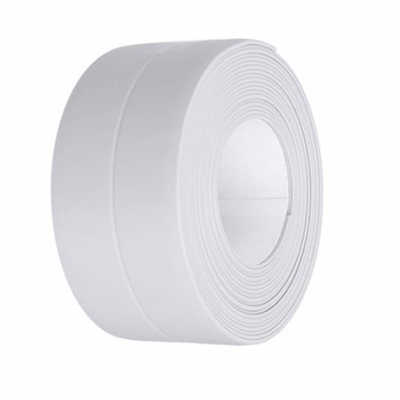 Vit silikonremsa för badrum, tätningstejp för kök eller badrum