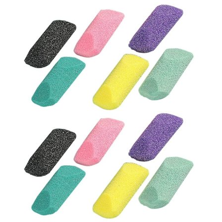 Pumice Svamp For Fødder, Pedikyr Stein Callus Fjerner & Fot Scrubber Bulk Pack Av 6(assorterte Farger)