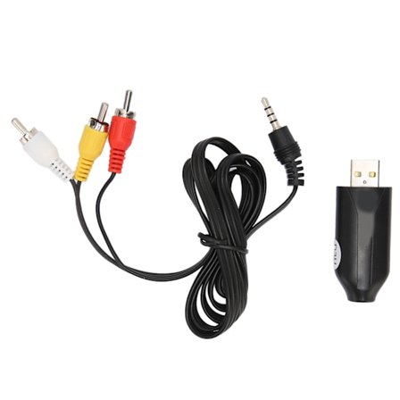 USB Videoupptagningskort Professionell Plug and Play VHS till DVD RCA AV till USB Videoupptagningskort för Windows för OS X PC