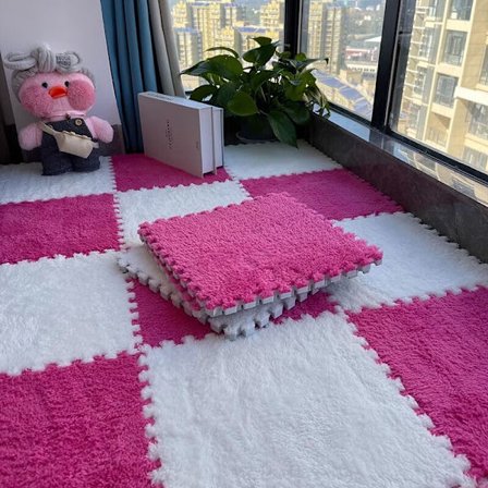 Plyschmatta skarvningsblock sovrum sängkant halkfri golvmatta flytande fönster bekväm bomull varm dyna