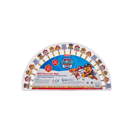 Paw Patrol blyantsæt med blyanter og viskelæder