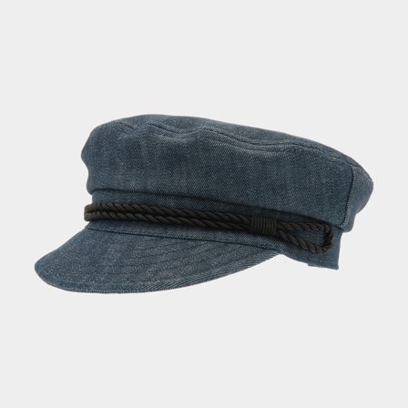 Casquette de capitaine pour enfants CTH Ericson Oscar Organic Denim Blue Junior, 6 - 18 mois (46/48)