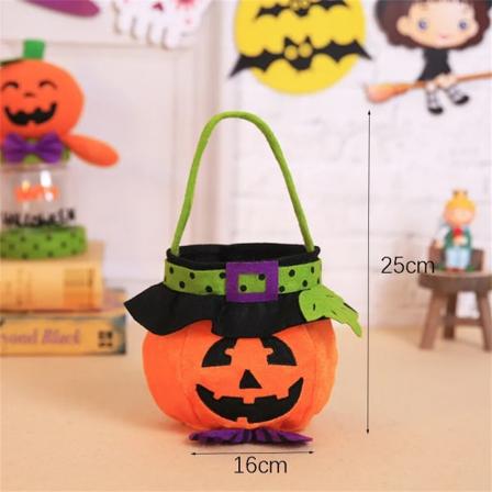 Halloween karkkikassit Sarjakuva Kurpitsa Witch Ghost Kädessä pidettävä lahja kangaskassi Temppu tai herkku lapsille Helloween-juhlasisustustarvikkeet