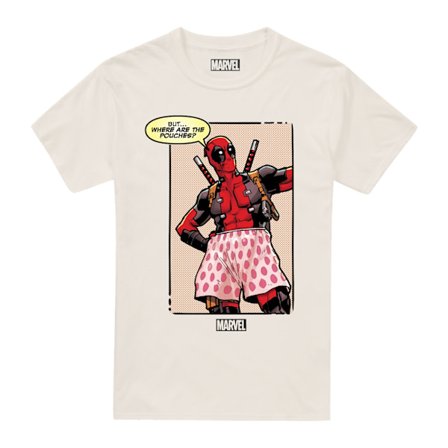 Deadpool Herrar Fickor T-shirt S Naturlig