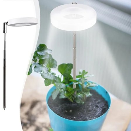 USB-opladning, fuldspektret plantelampe med justerbar lysstyrke, LED-vækstlampe, til planter med justerbar højde, indendørs blomsterplante dyrkning V.