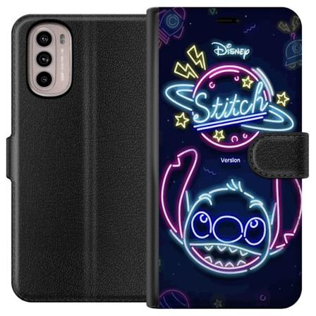 Motorola Moto G41 Lompakkokotelo Stitch Neon